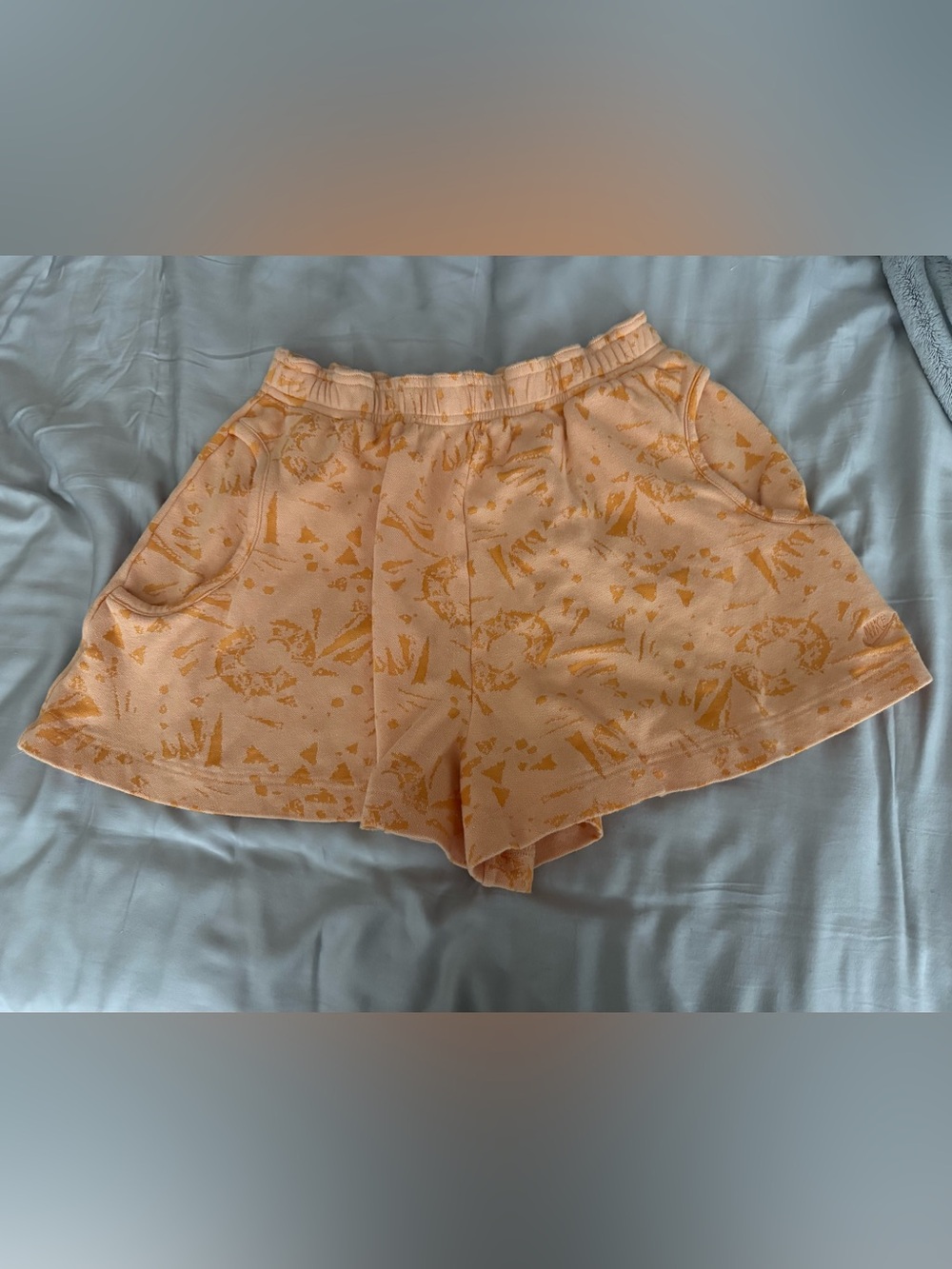 Nike Vintage 90’s Supreme Court Peach/orange Printed Knit Athletic Shorts